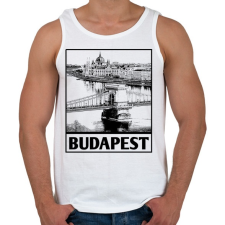 PRINTFASHION Budapest - Férfi atléta - Fehér atléta, trikó