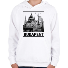 PRINTFASHION Budapest  - Gyerek kapucnis pulóver - Fehér