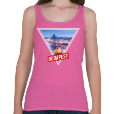 PRINTFASHION Budapest Minta - Női atléta - Rózsaszín női trikó