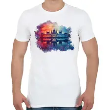 PRINTFASHION budapest parlament01 - Férfi póló - Fehér férfi póló