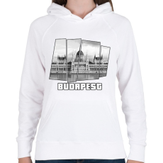 PRINTFASHION Budapest parlament (GTA stílus) - Női kapucnis pulóver - Fehér