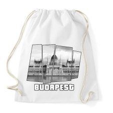 PRINTFASHION Budapest parlament (GTA stílus) - Sportzsák, Tornazsák - Fehér tornazsák