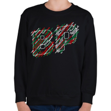 PRINTFASHION Budapest Red White Green - Gyerek pulóver - Fekete gyerek pulóver, kardigán