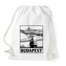PRINTFASHION Budapest  - Sportzsák, Tornazsák - Fehér tornazsák