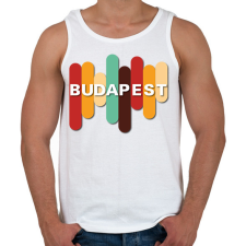 PRINTFASHION Budapest - Színes - Férfi atléta - Fehér atléta, trikó