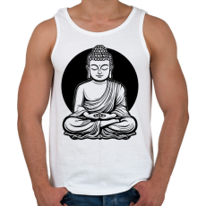 PRINTFASHION buddha - Férfi atléta - Fehér
