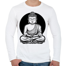 PRINTFASHION buddha - Férfi hosszú ujjú póló - Fehér