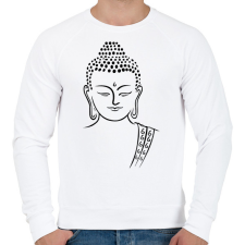 PRINTFASHION buddha - Férfi pulóver - Fehér férfi pulóver, kardigán