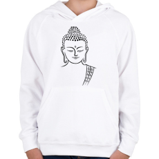 PRINTFASHION buddha - Gyerek kapucnis pulóver - Fehér