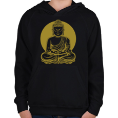 PRINTFASHION buddha - Gyerek kapucnis pulóver - Fekete