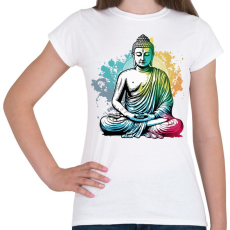 PRINTFASHION Buddha  - Női póló - Fehér