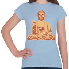 PRINTFASHION Buddha - Női póló - Világoskék női póló