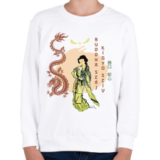 PRINTFASHION Buddha száj, kígyó szív - Gyerek pulóver - Fehér gyerek pulóver, kardigán