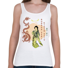 PRINTFASHION Buddha száj, kígyó szív - Női atléta - Fehér női trikó