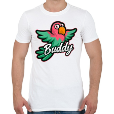 PRINTFASHION Buddy - Férfi póló - Fehér férfi póló