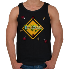 PRINTFASHION Bug Splash android Game - Férfi atléta - Fekete atléta, trikó