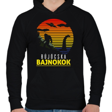 PRINTFASHION Bújócska bajnokok - Férfi kapucnis pulóver - Fekete férfi pulóver, kardigán