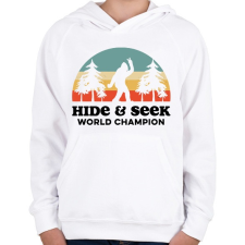 PRINTFASHION Bújócska győztes - Gyerek kapucnis pulóver - Fehér gyerek pulóver, kardigán