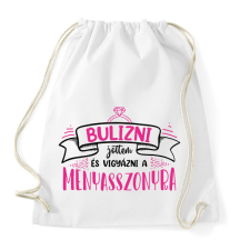 PRINTFASHION Bulizni jöttem - Csapat (black) - Sportzsák, Tornazsák - Fehér tornazsák