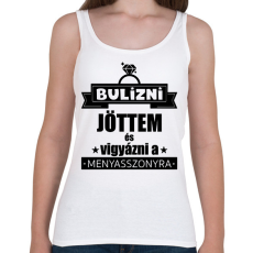 PRINTFASHION Bulizni jöttem és vigyázni a menyasszonyra - Női atléta - Fehér