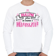 PRINTFASHION Bulizni jöttem - Menyasszon (black) - Férfi pulóver - Fehér férfi pulóver, kardigán