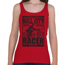 PRINTFASHION Bull city racer - Női atléta - Cseresznyepiros női trikó