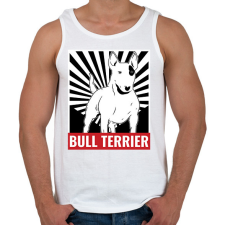 PRINTFASHION Bull Terrier - Férfi atléta - Fehér atléta, trikó