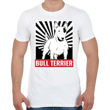 PRINTFASHION Bull Terrier - Férfi póló - Fehér férfi póló