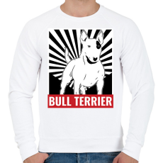 PRINTFASHION Bull Terrier - Férfi pulóver - Fehér