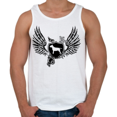 PRINTFASHION Bull terrier wings - Férfi atléta - Fehér