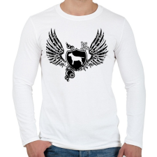 PRINTFASHION Bull terrier wings - Férfi hosszú ujjú póló - Fehér férfi póló