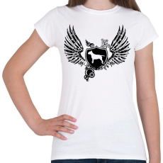 PRINTFASHION Bull terrier wings - Női póló - Fehér