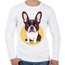 PRINTFASHION bulldog - Férfi hosszú ujjú póló - Fehér férfi póló