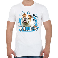 PRINTFASHION Bulldog firka - Férfi póló - Fehér