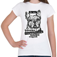 PRINTFASHION Bulldog gazdi - Női póló - Fehér