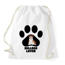 PRINTFASHION Bulldog Lover - Sportzsák, Tornazsák - Fehér tornazsák