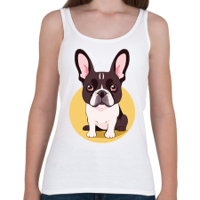 PRINTFASHION bulldog - Női atléta - Fehér női trikó