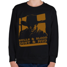 PRINTFASHION Bulls & Blood - Gyerek pulóver - Fekete gyerek pulóver, kardigán