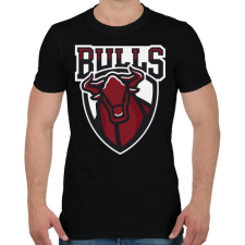 PRINTFASHION Bulls - Férfi póló - Fekete férfi póló