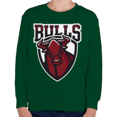 PRINTFASHION Bulls - Gyerek pulóver - Sötétzöld