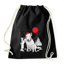 PRINTFASHION Bullterrier karácsony - Sportzsák, Tornazsák - Fekete tornazsák
