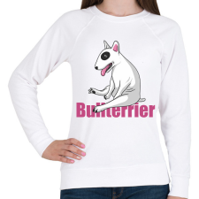 PRINTFASHION Bullterrier - Női pulóver - Fehér női pulóver, kardigán