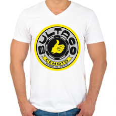 PRINTFASHION Bultaco - Férfi V-nyakú póló - Fehér