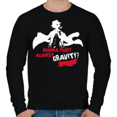 PRINTFASHION Bungo Stray Dogs Wanna fight against gravity? - Férfi pulóver - Fekete