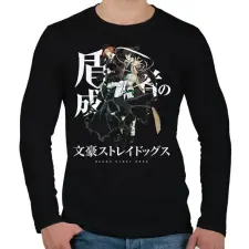 PRINTFASHION Bungou Stray Dogs - Férfi hosszú ujjú póló - Fekete férfi póló