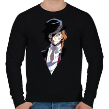 PRINTFASHION Bungou Stray Dogs - Férfi pulóver - Fekete férfi pulóver, kardigán