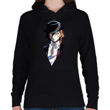PRINTFASHION Bungou Stray Dogs - Női kapucnis pulóver - Fekete női pulóver, kardigán