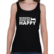 PRINTFASHION Bunnies make me happy - Női atléta - Fekete