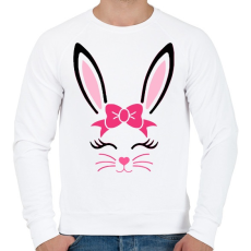 PRINTFASHION Bunny girl - Férfi pulóver - Fehér