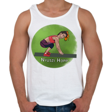 PRINTFASHION Bunny Hop - Férfi atléta - Fehér atléta, trikó